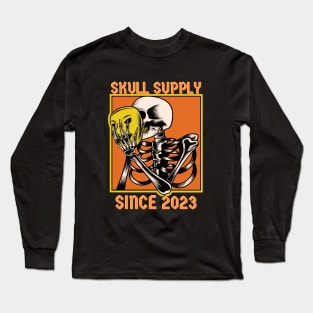 Skull supply, skills, skull funny 2023 Long Sleeve T-Shirt